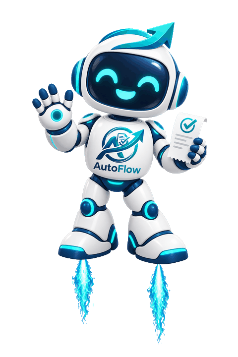 มาสคอต AUTO FLOW ยินดีต้อนรับ